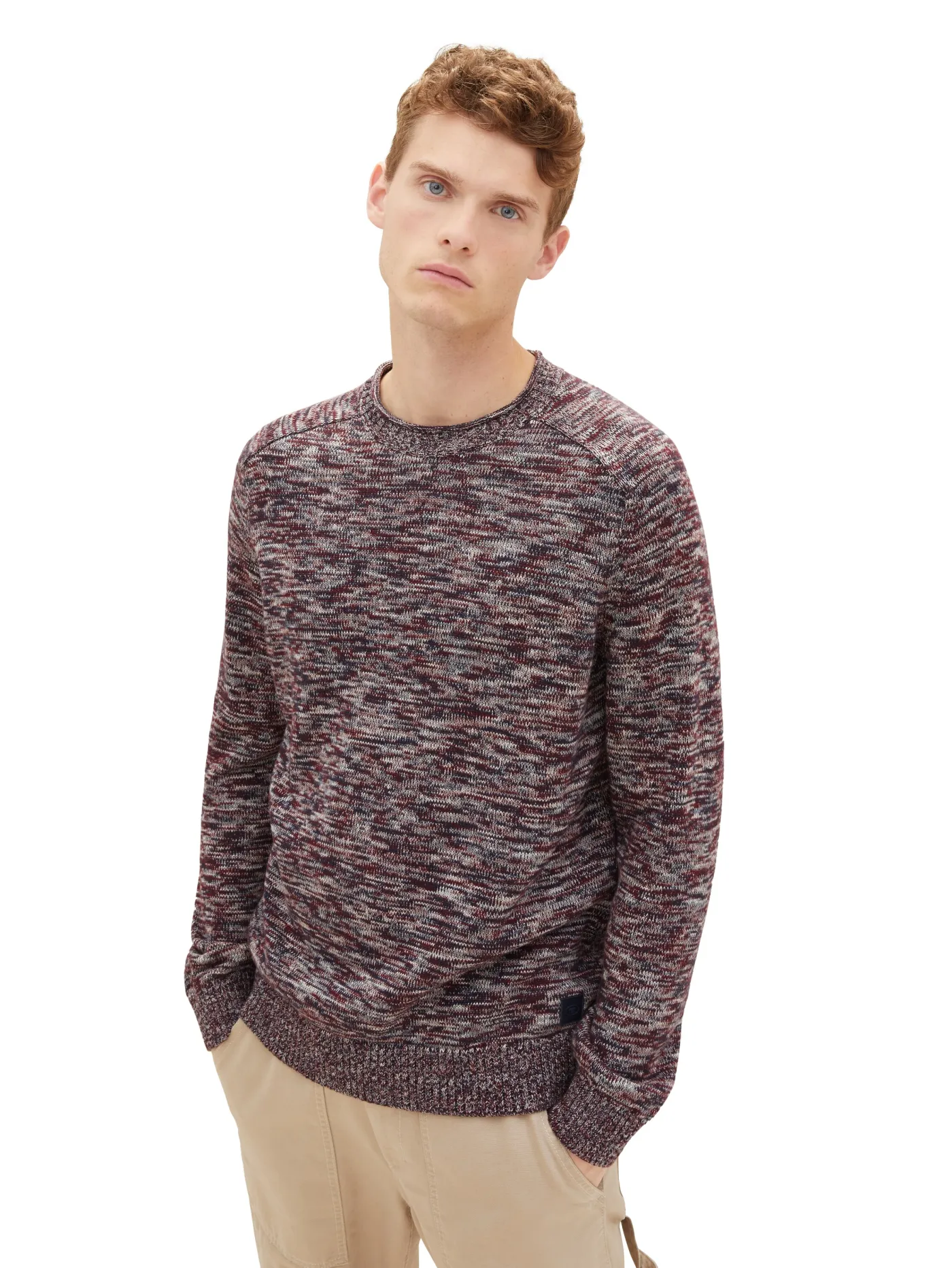 Strickpullover in Melange Optik