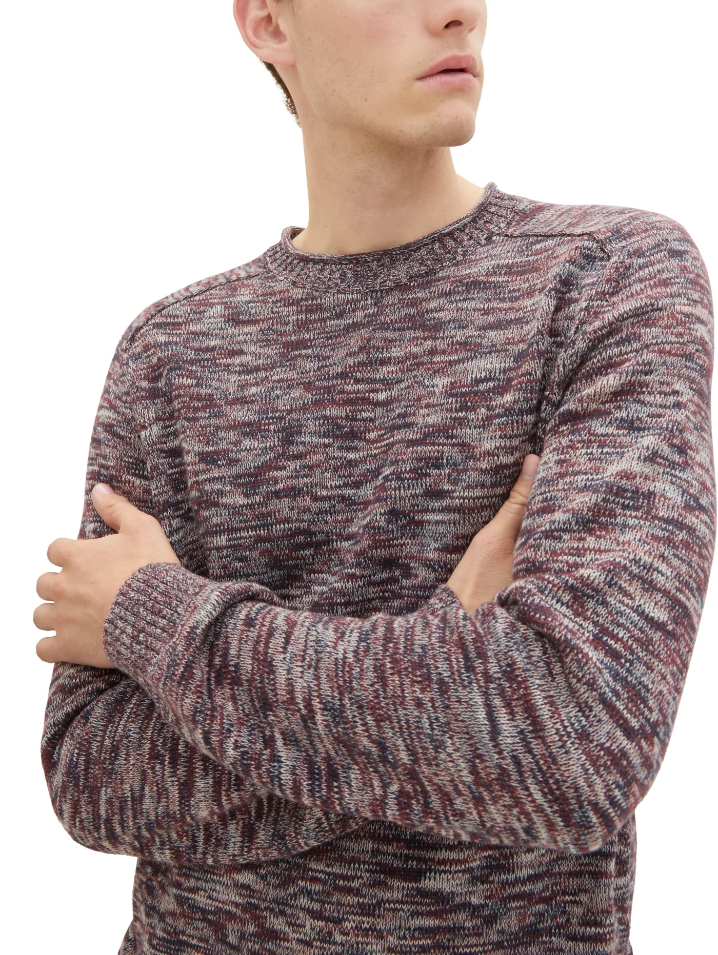 Strickpullover in Melange Optik