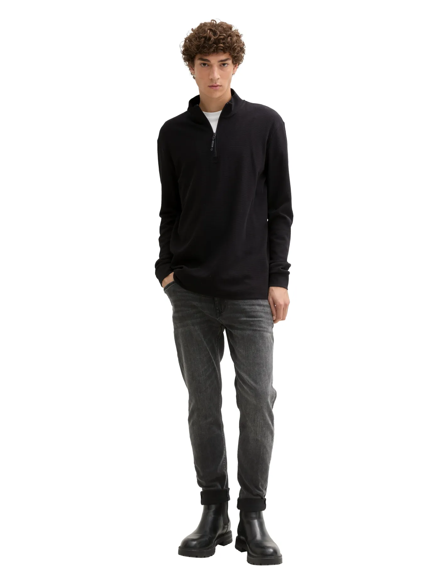 Longsleeve mit Stehkragen