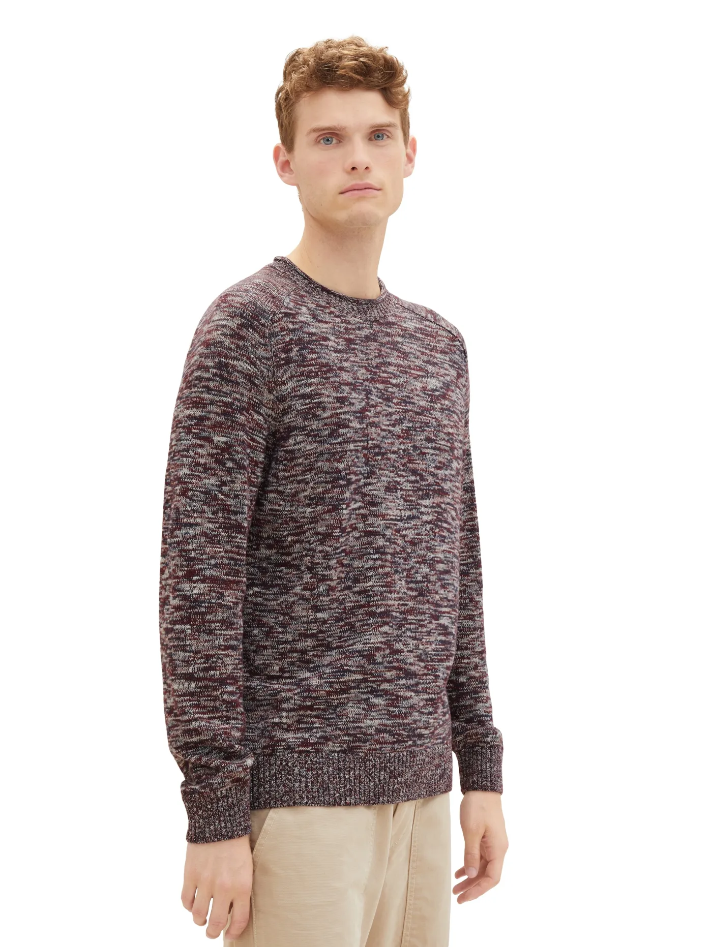 Strickpullover in Melange Optik