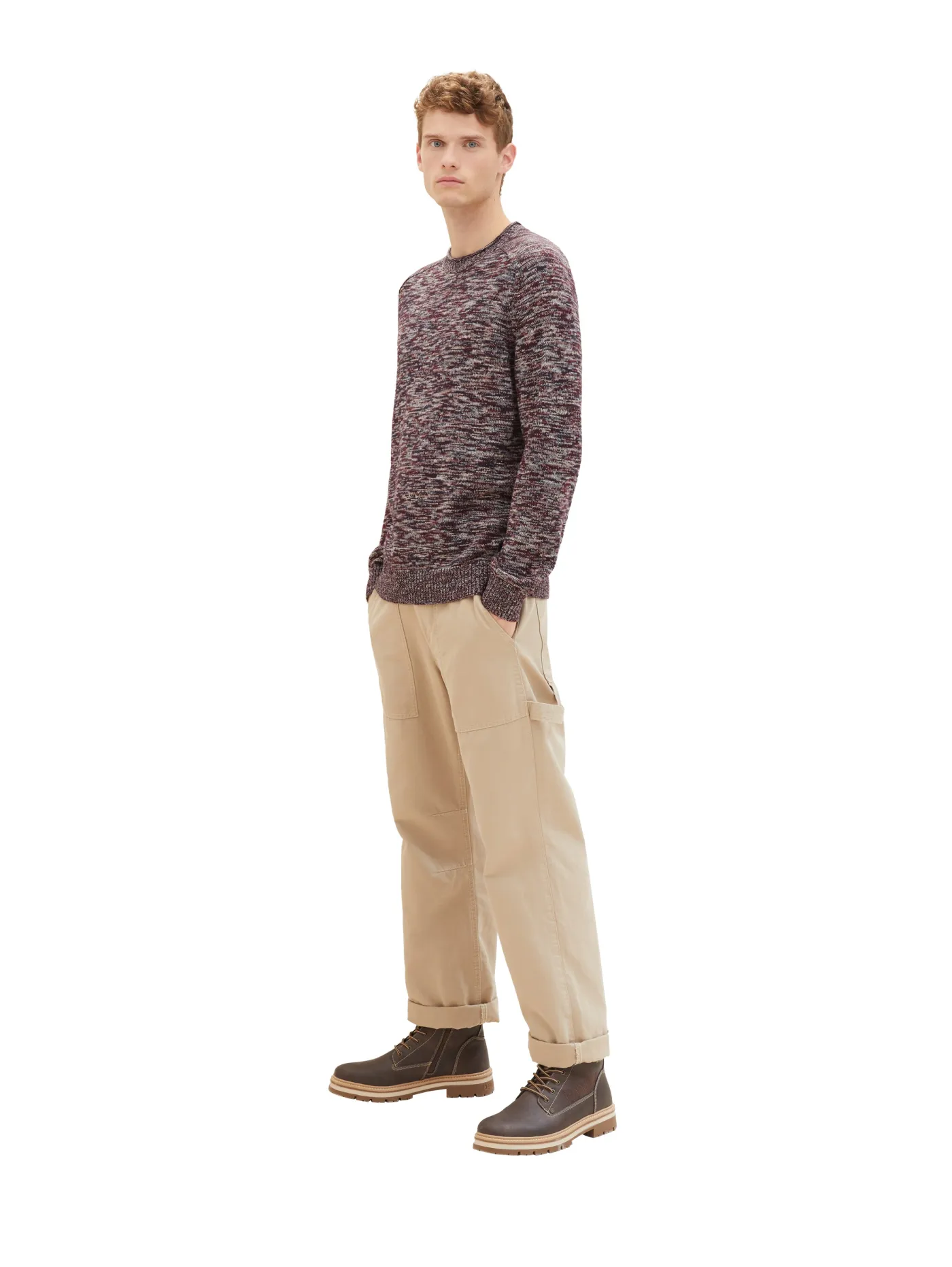 Strickpullover in Melange Optik