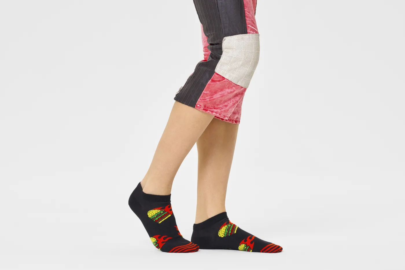Flaming Burger Low Sock