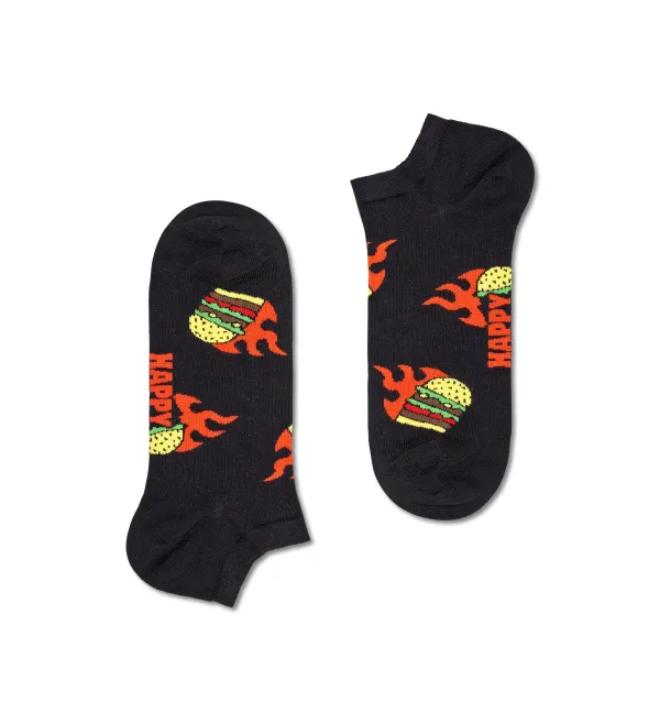 Flaming Burger Low Sock