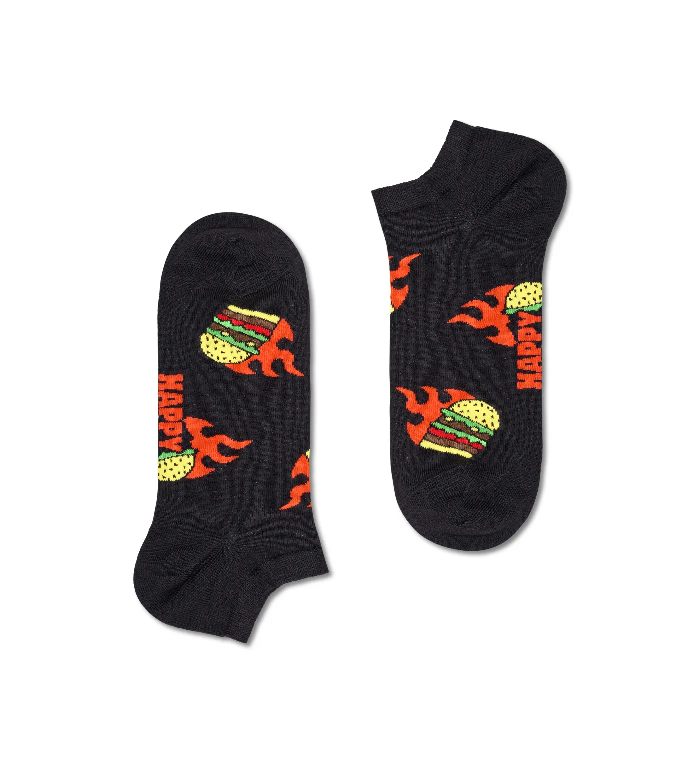 Flaming Burger Low Sock