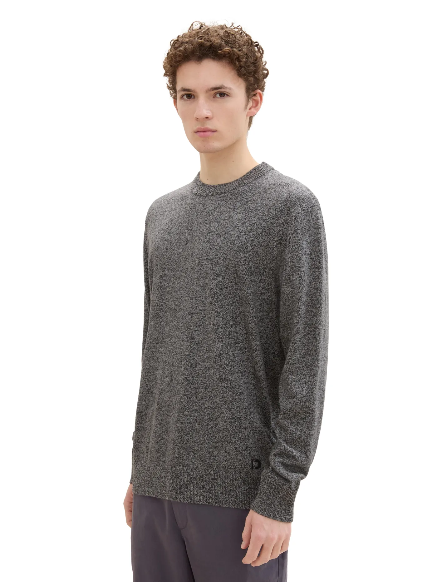Basic Strickpullover aus Baumwolle