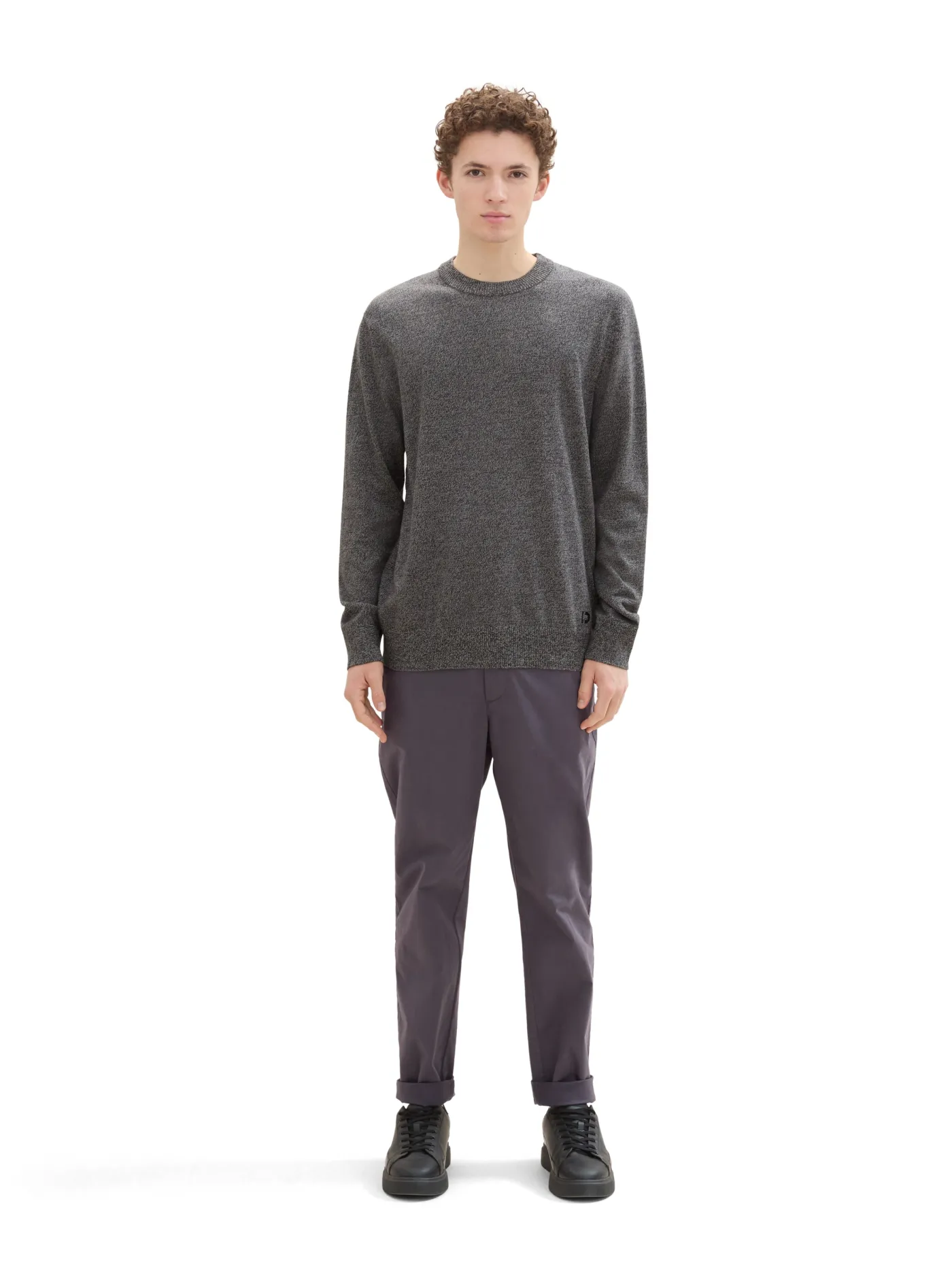 Basic Strickpullover aus Baumwolle