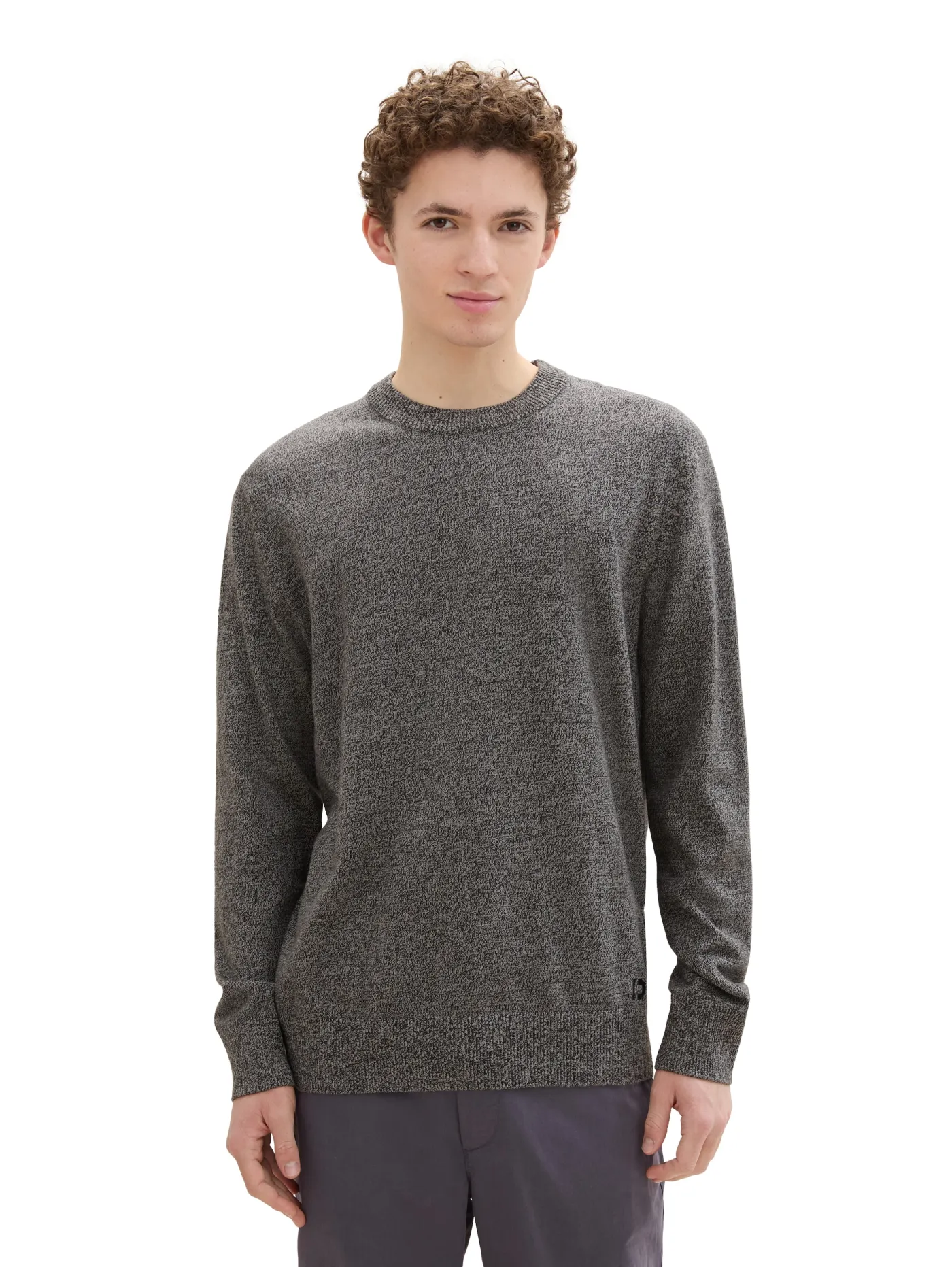 Basic Strickpullover aus Baumwolle