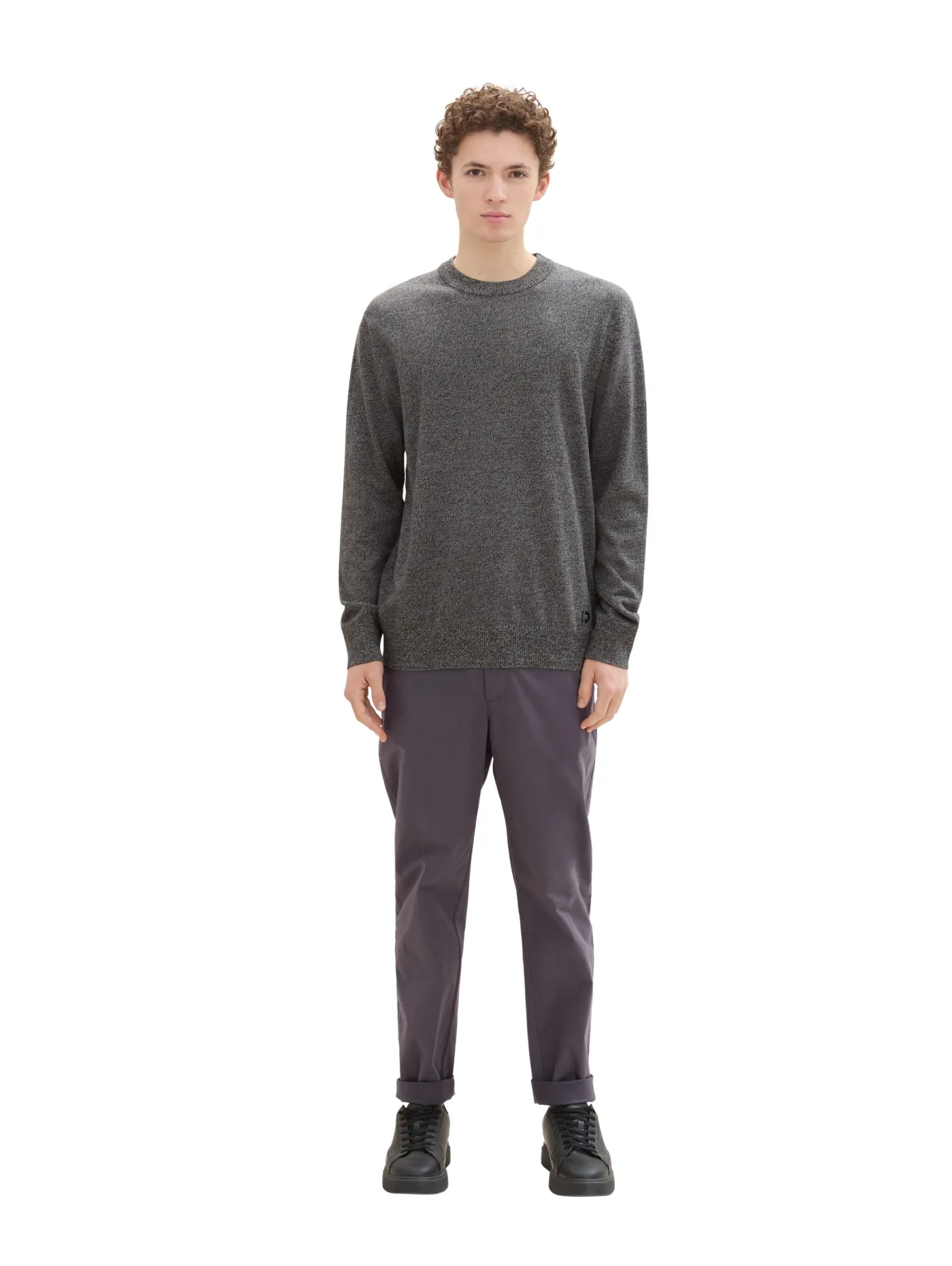 Basic Strickpullover aus Baumwolle