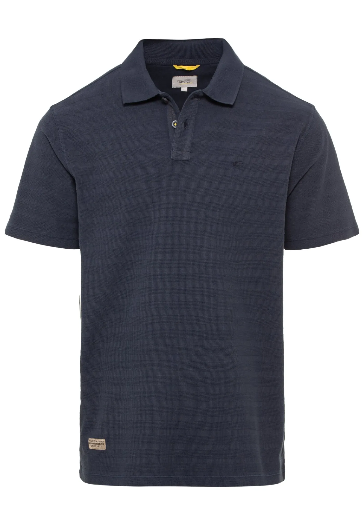 Kurzarm Poloshirt im tonalen Streifenmuster