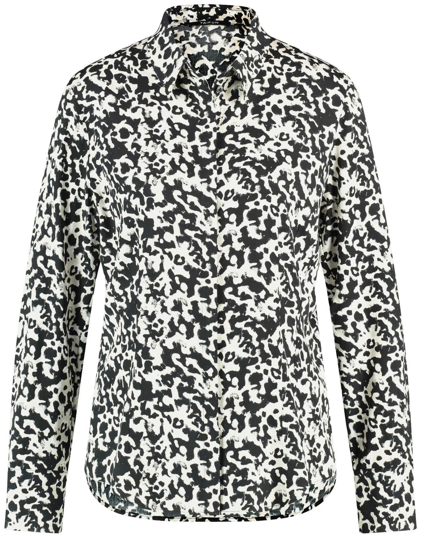 Taillierte Hemdbluse mit Allover-Print