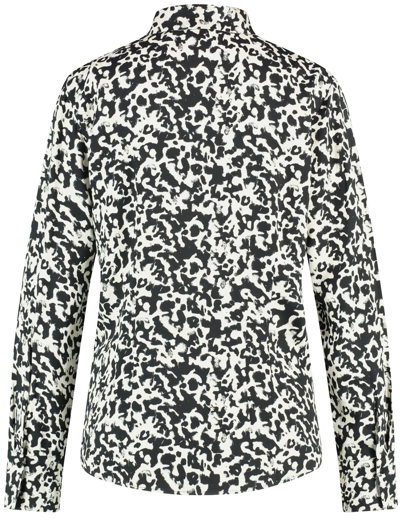 Taillierte Hemdbluse mit Allover-Print