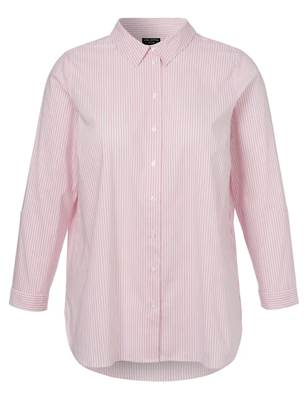 Bluse Hemdkragen 1/1 Arm  Streifen