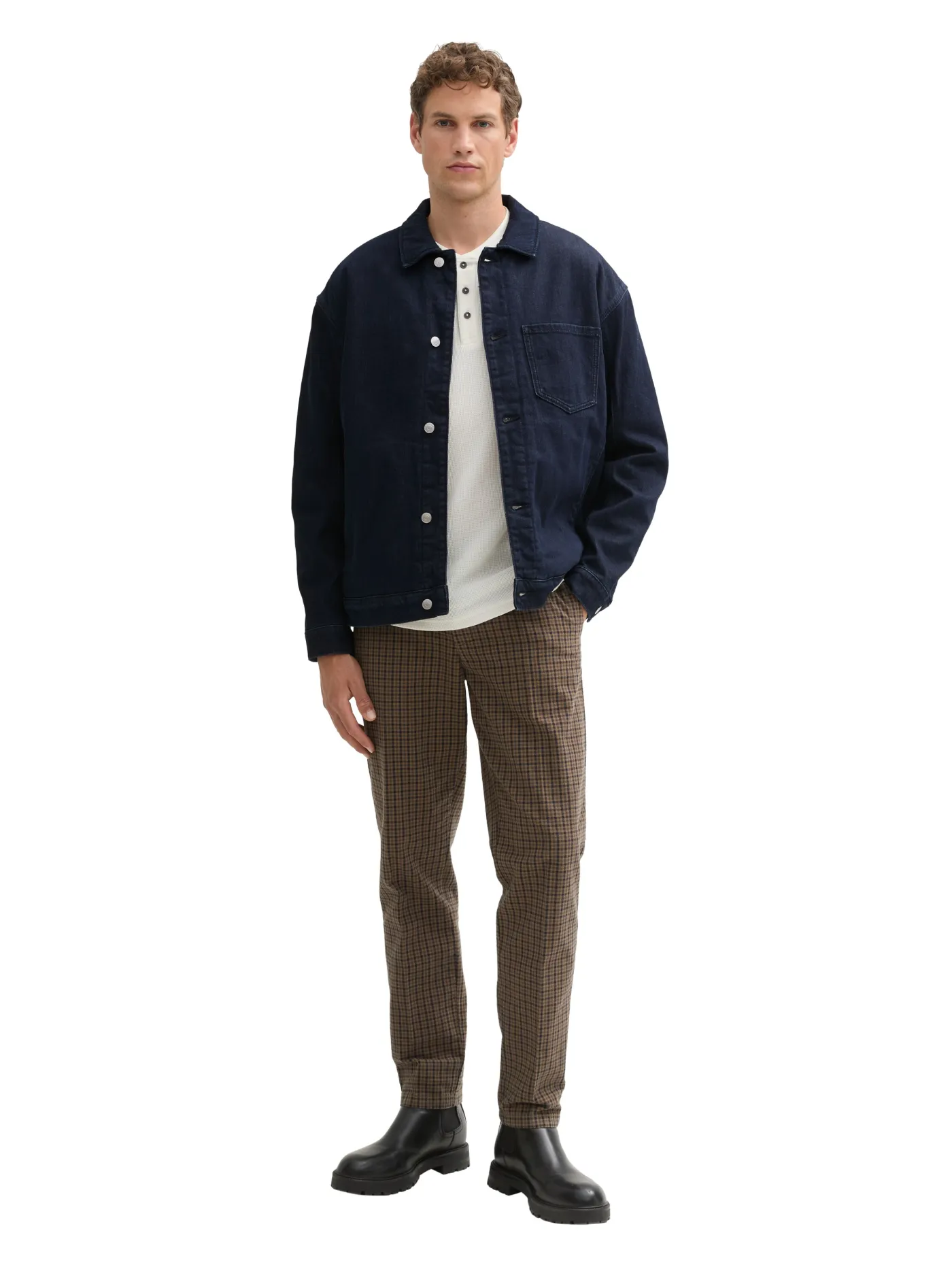 Jeansjacke mit Teddyfutter