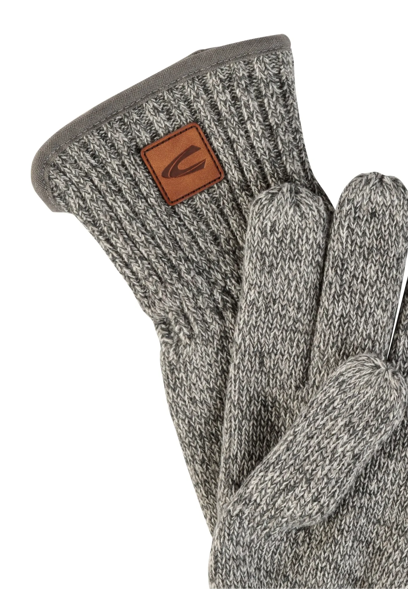 Melierte Strickhandschuhe mit warmen Futter