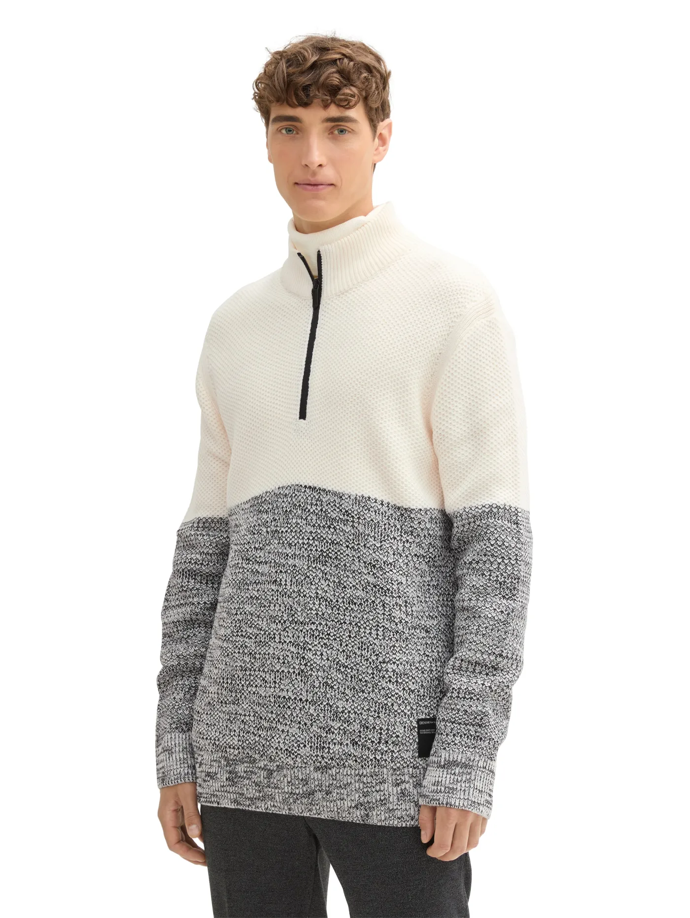 Troyer Strickpullover mit Reißverschluss