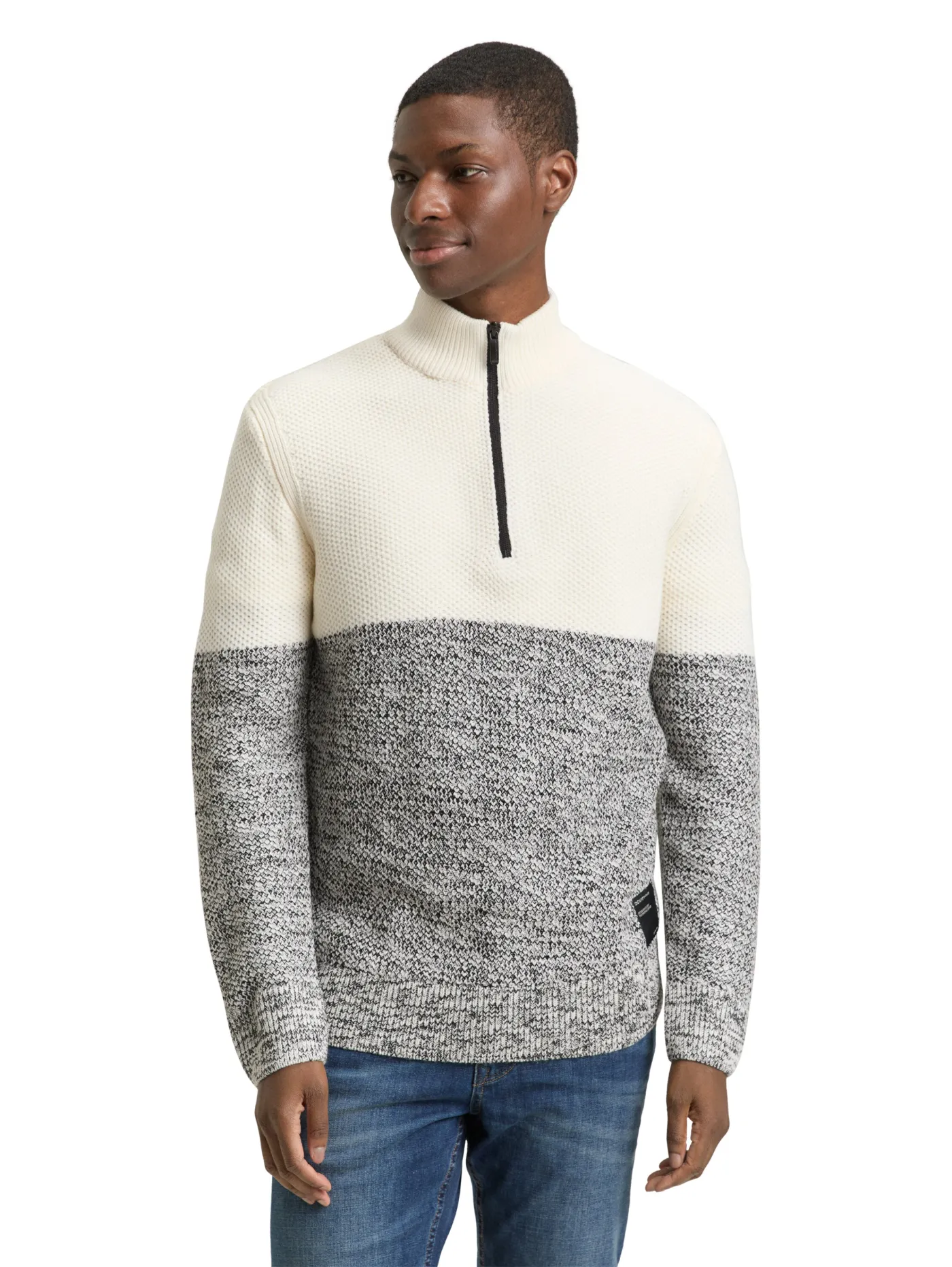 Troyer Strickpullover mit Reißverschluss