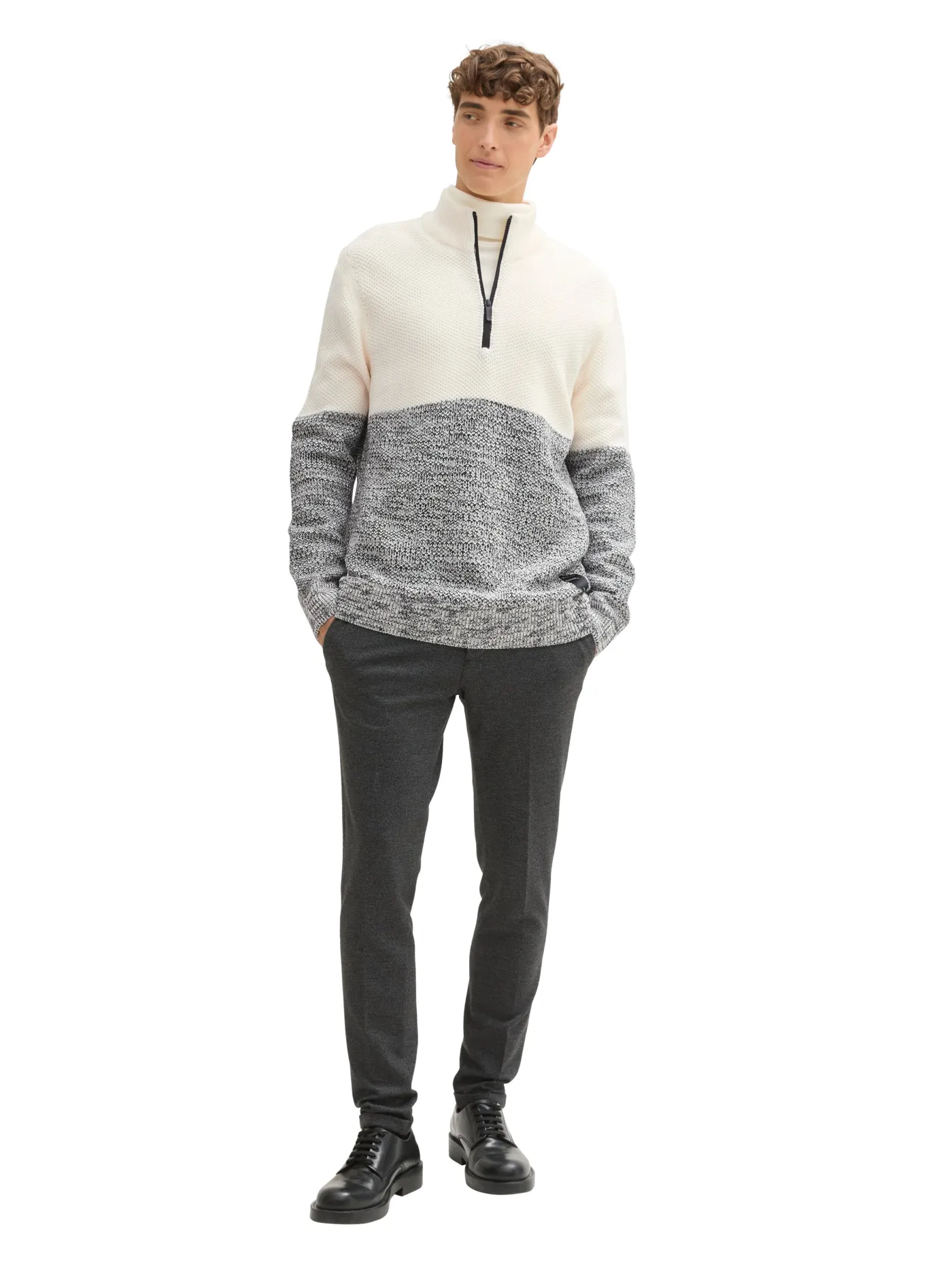 Troyer Strickpullover mit Reißverschluss