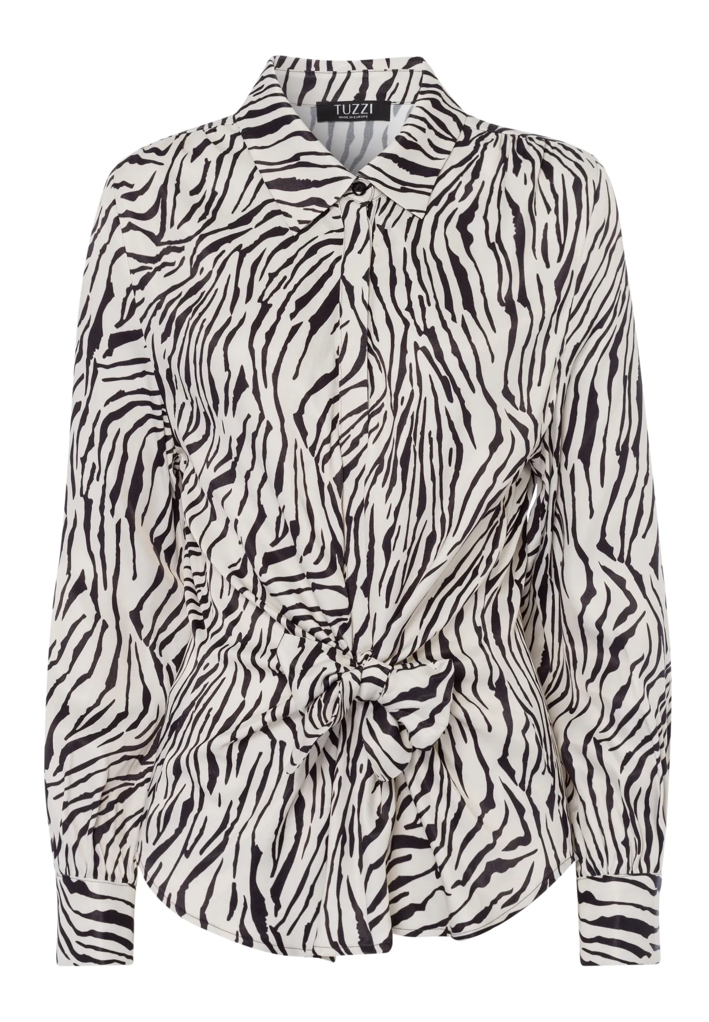 Langarmbluse URBAN GLAM mit raffiniertem Knotendetail