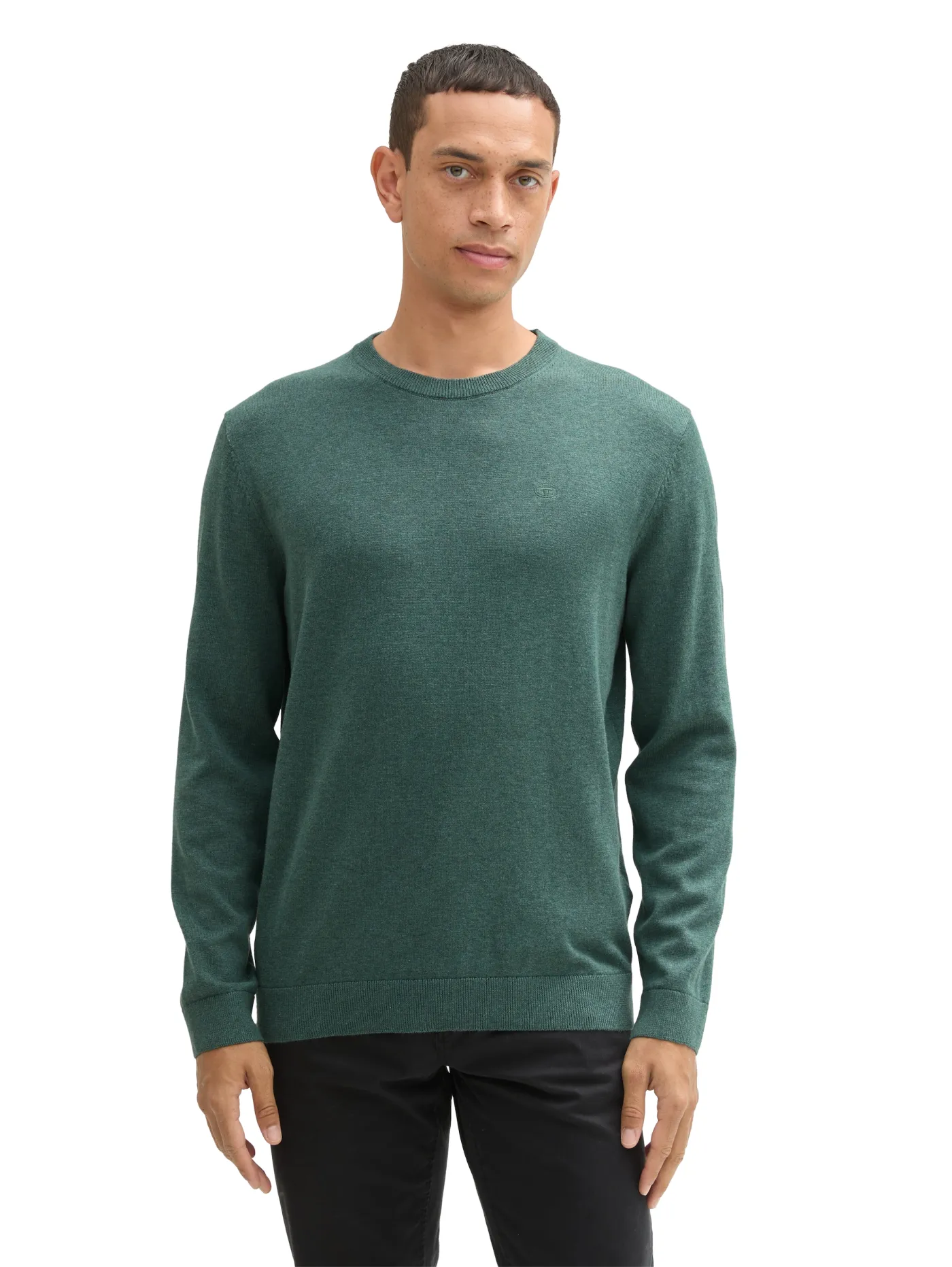 Basic Strickpullover aus Baumwolle