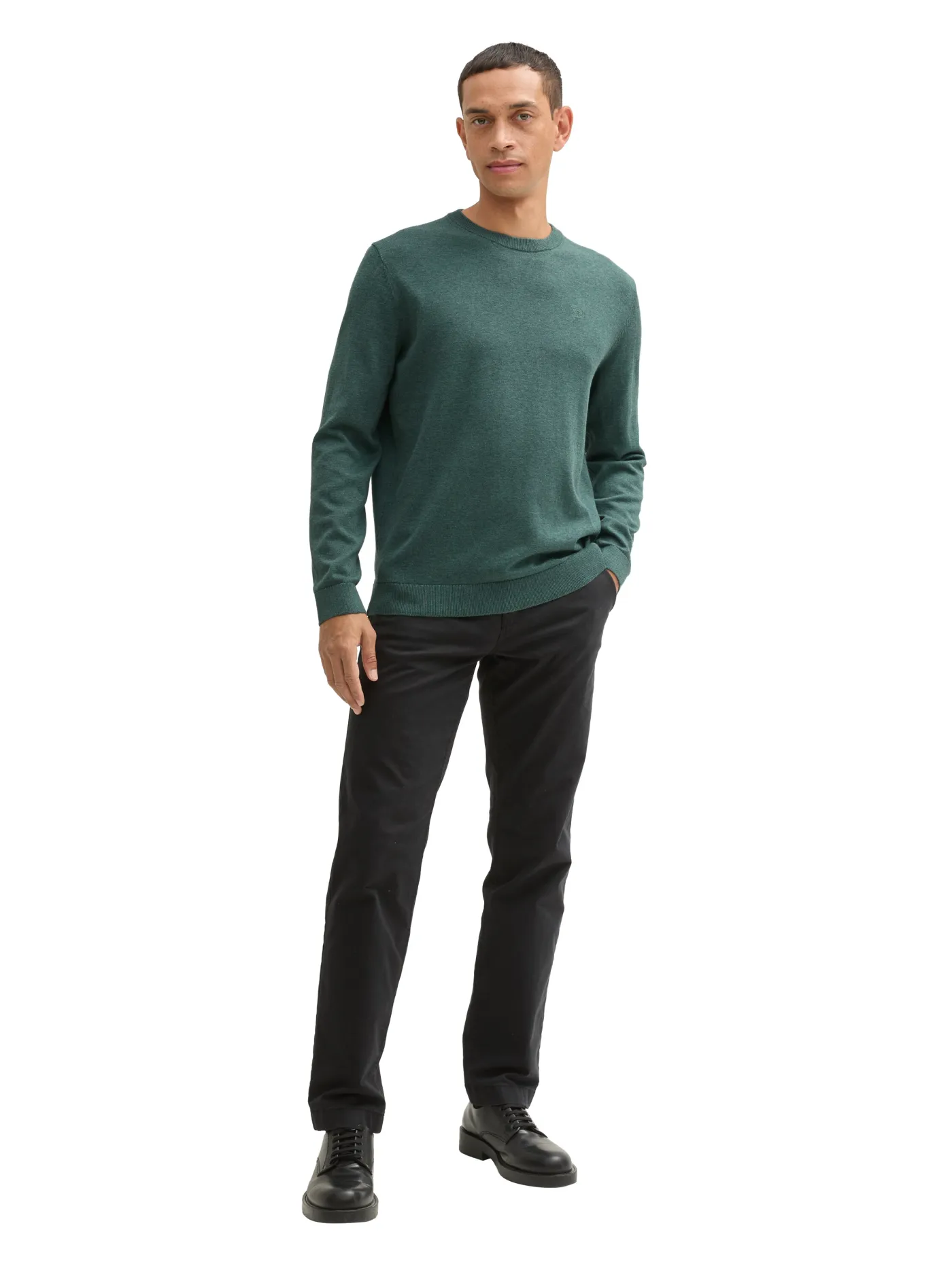 Basic Strickpullover aus Baumwolle