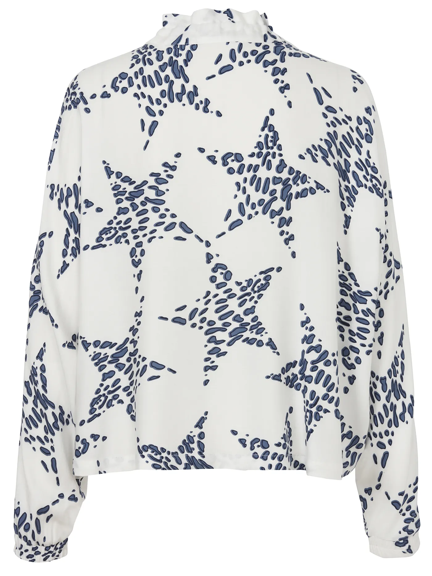 Bluse Stehkragen 1/1 Arm Druck