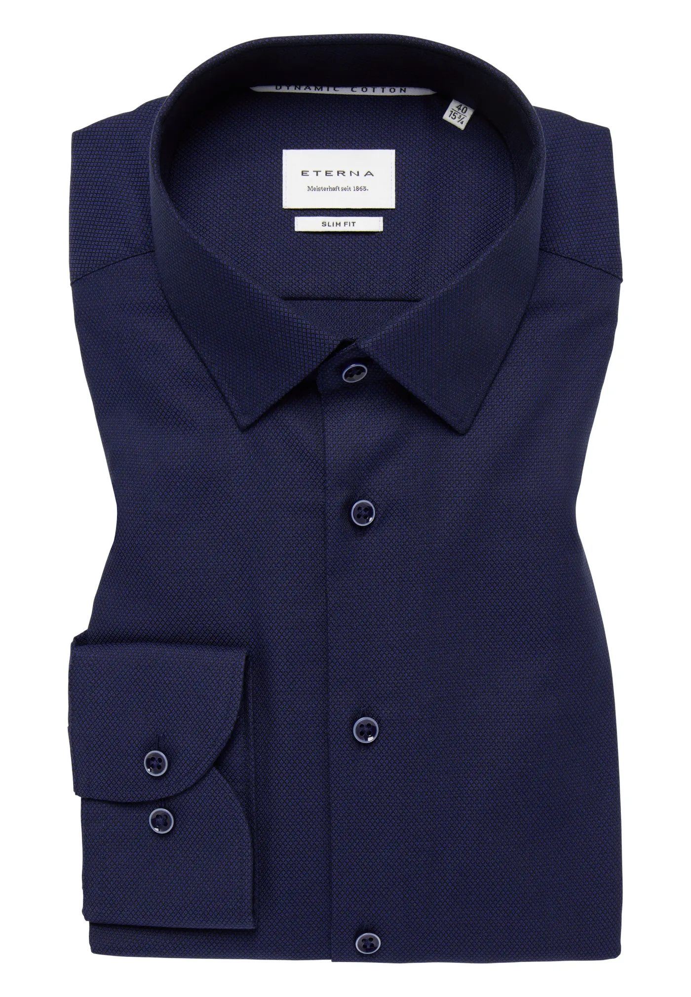 Dynamic Cotton Dobbydesign Langarm