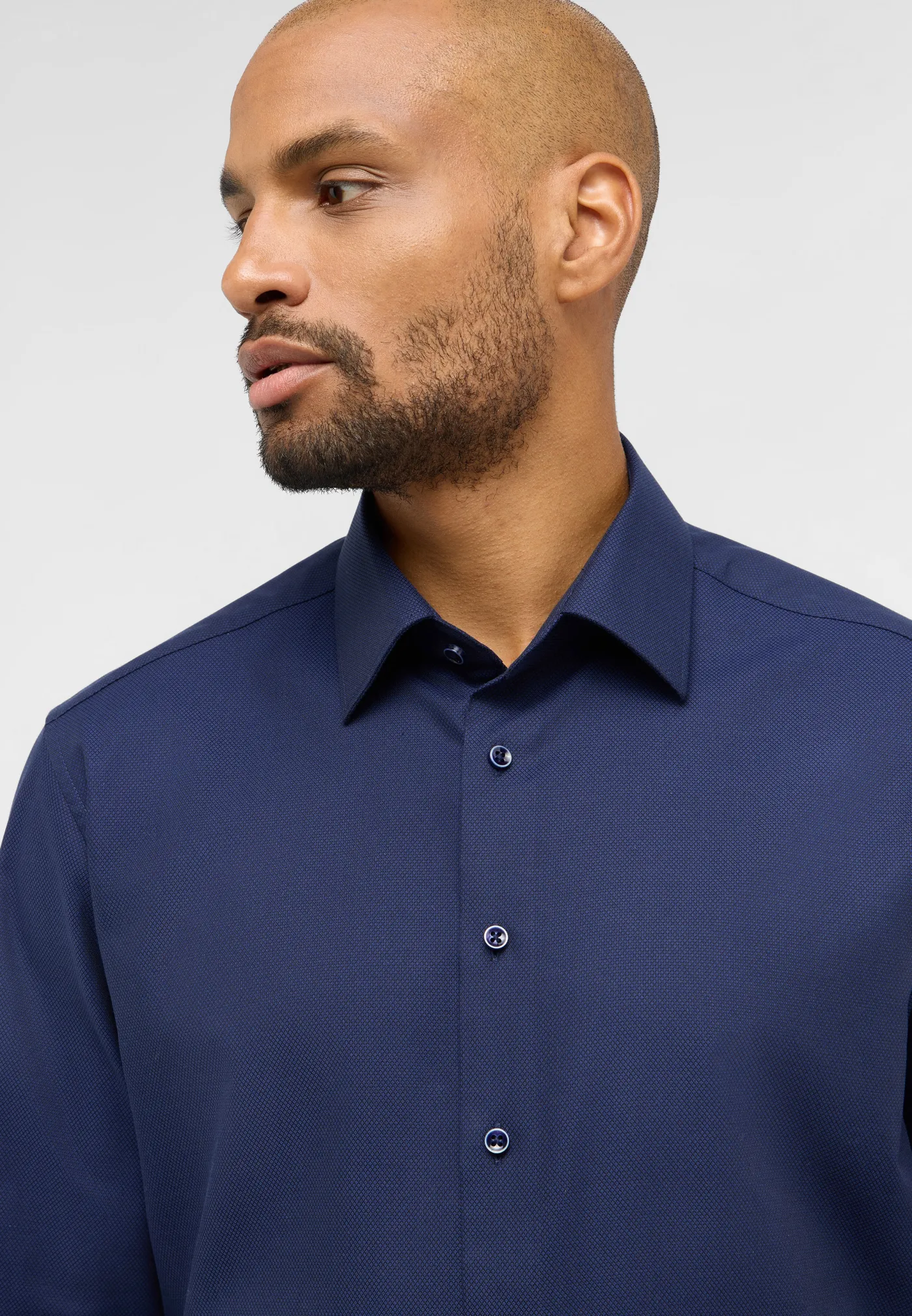 Dynamic Cotton Dobbydesign Langarm