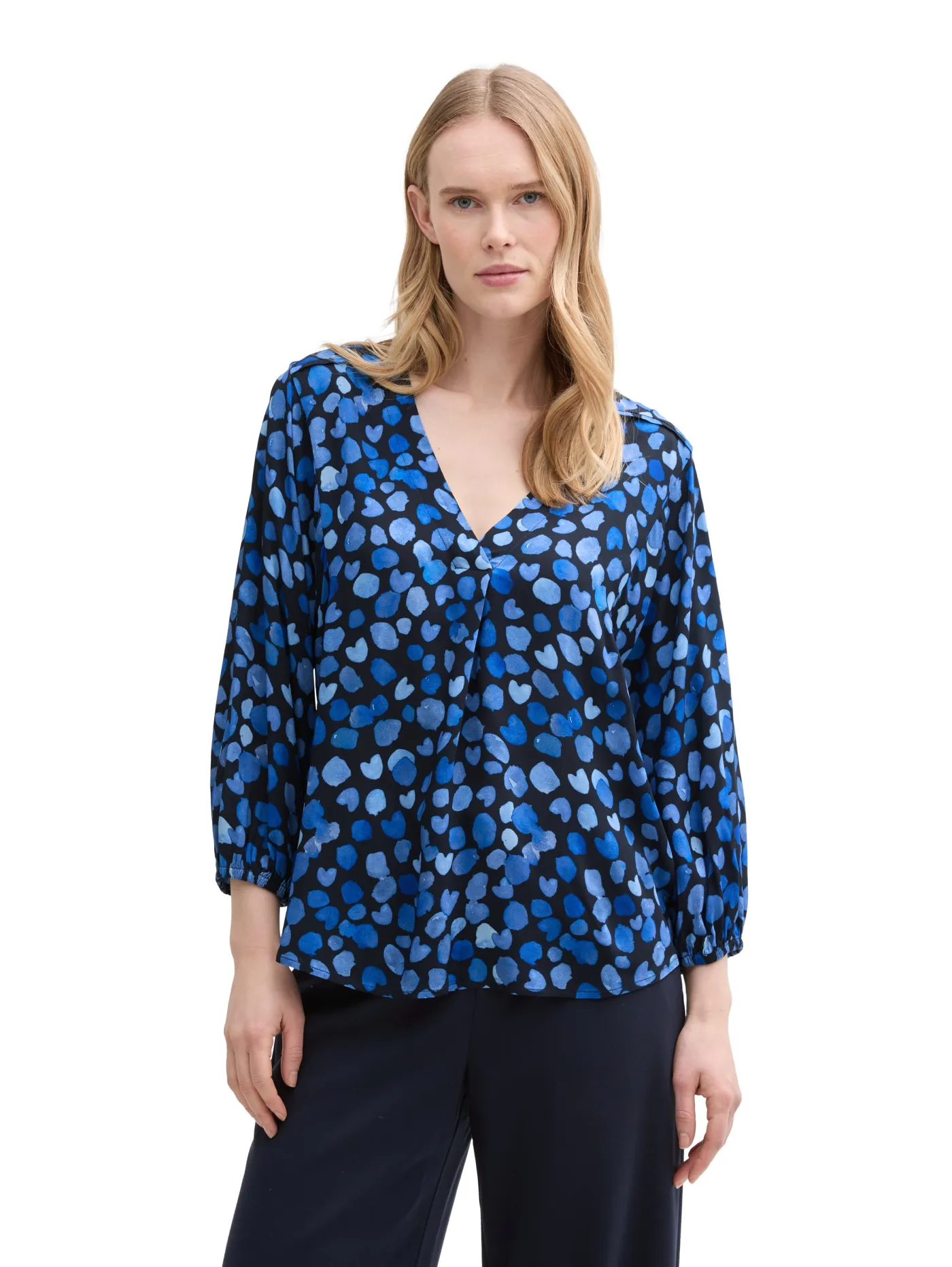Bluse mit V-Ausschnitt