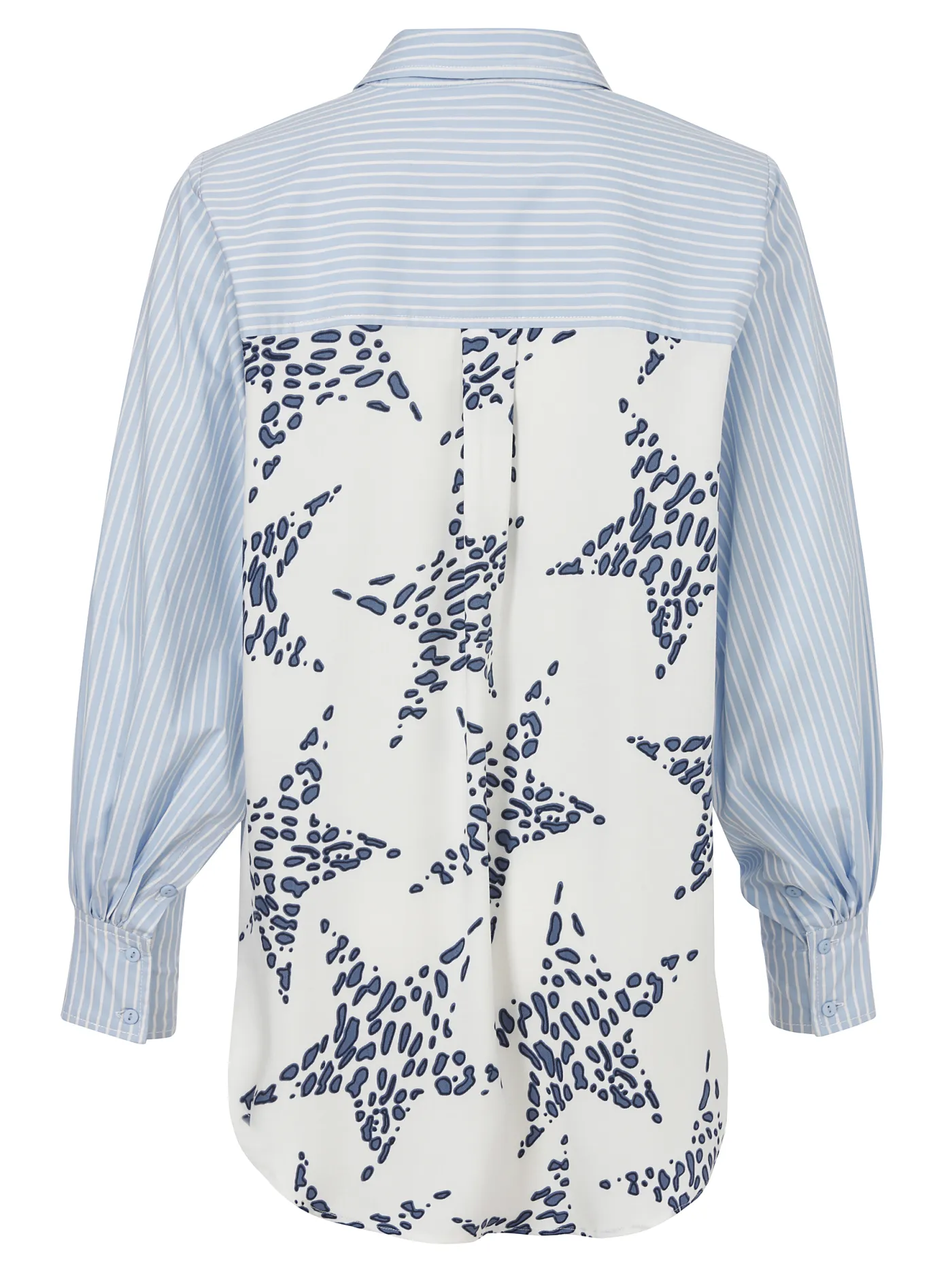 Bluse Hemdkragen 1/1 Arm Druck