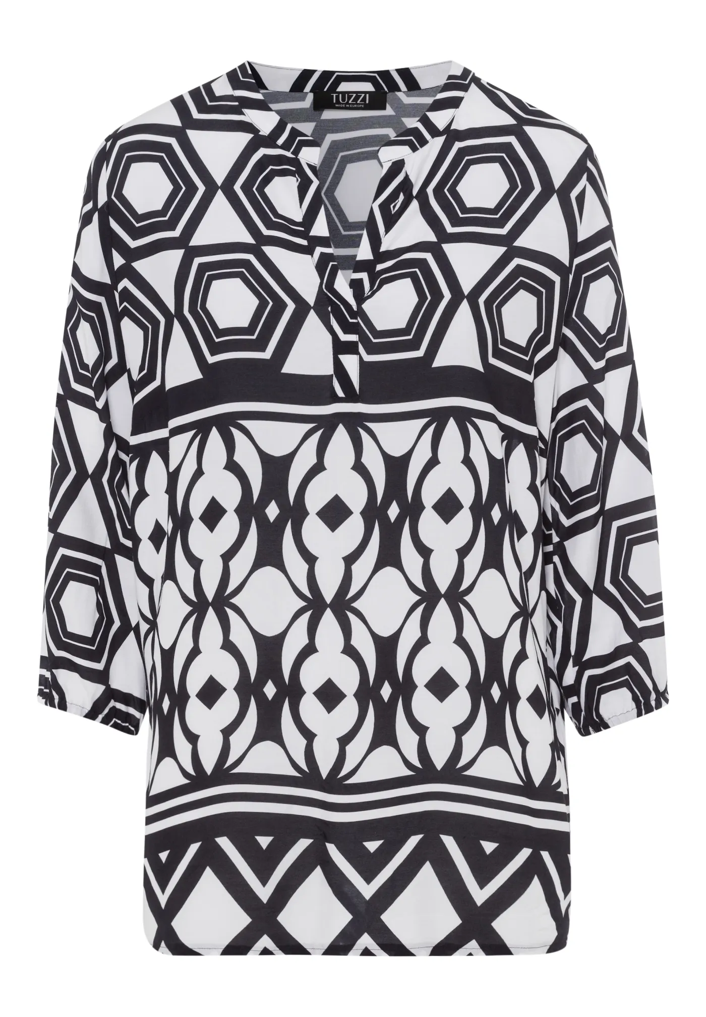 Bluse SEASIDE SERENITY mit grafischem Muster