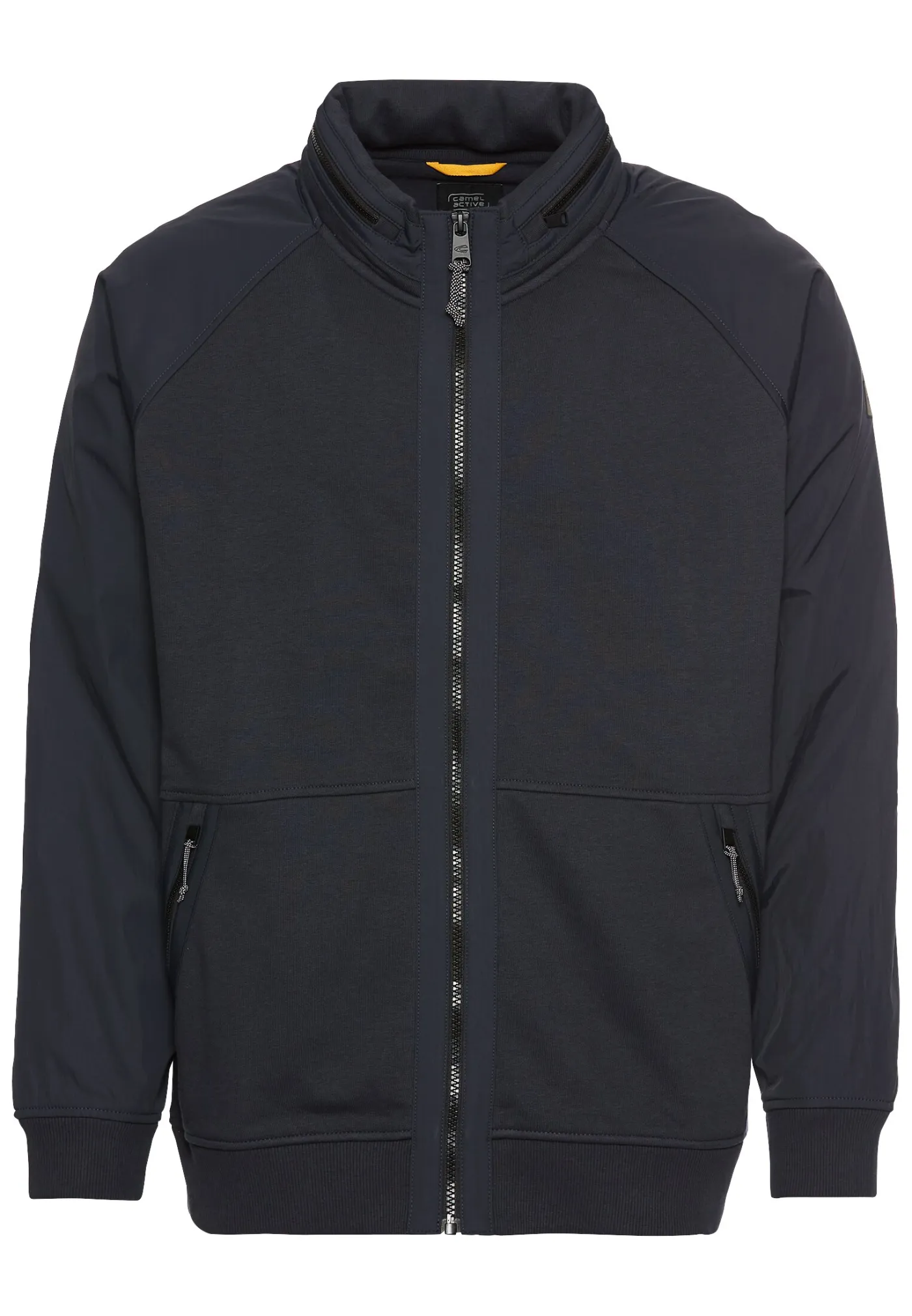 Sweatjacke mit einrollbarer Kapuze