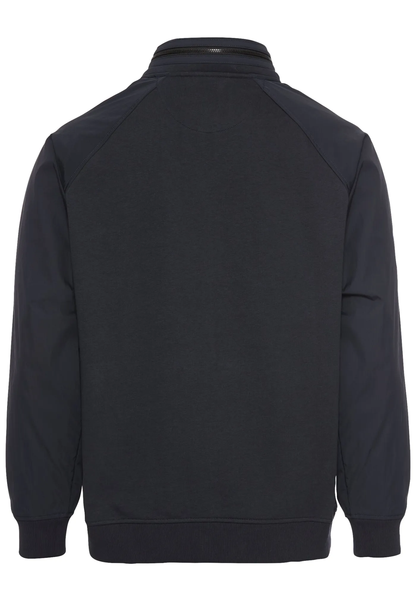 Sweatjacke mit einrollbarer Kapuze