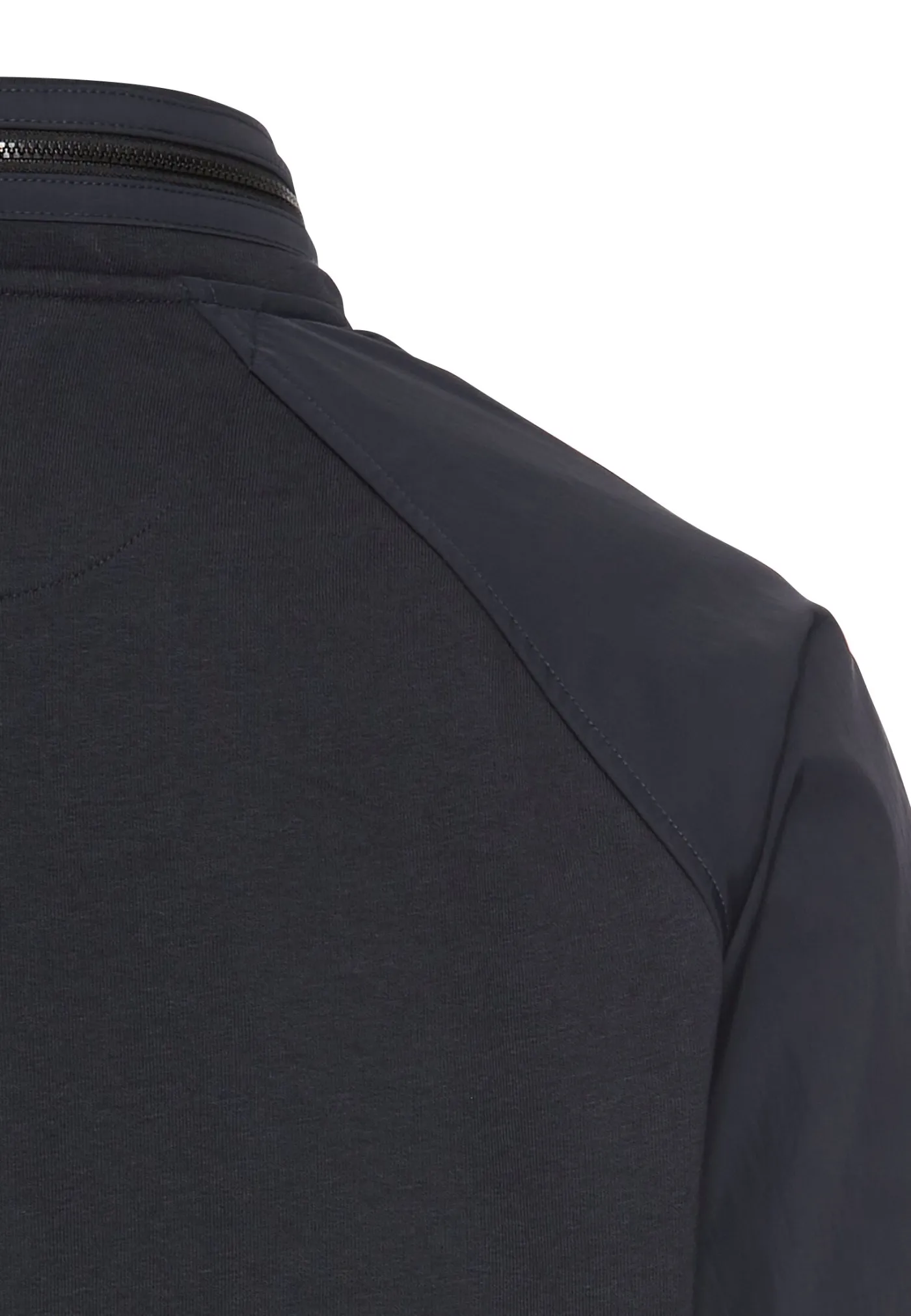 Sweatjacke mit einrollbarer Kapuze