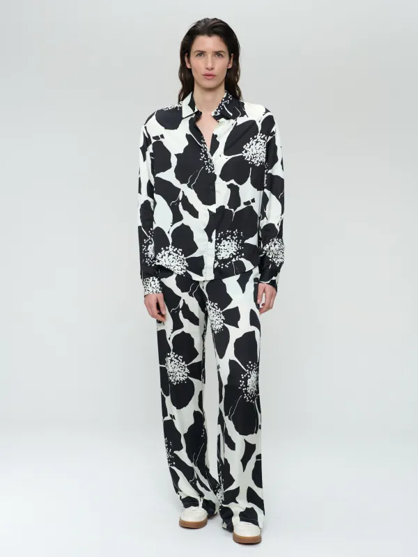 Avine printed shine viscose blouse