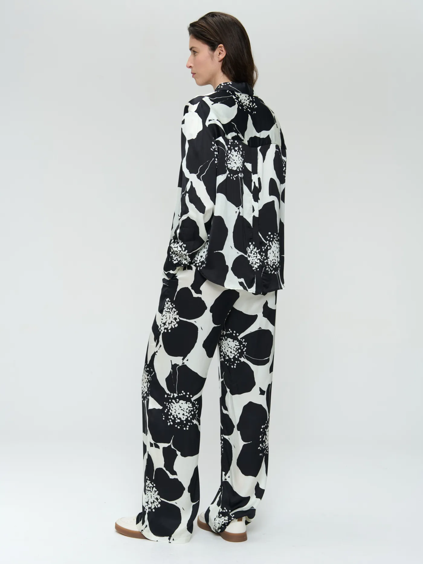 Avine printed shine viscose blouse