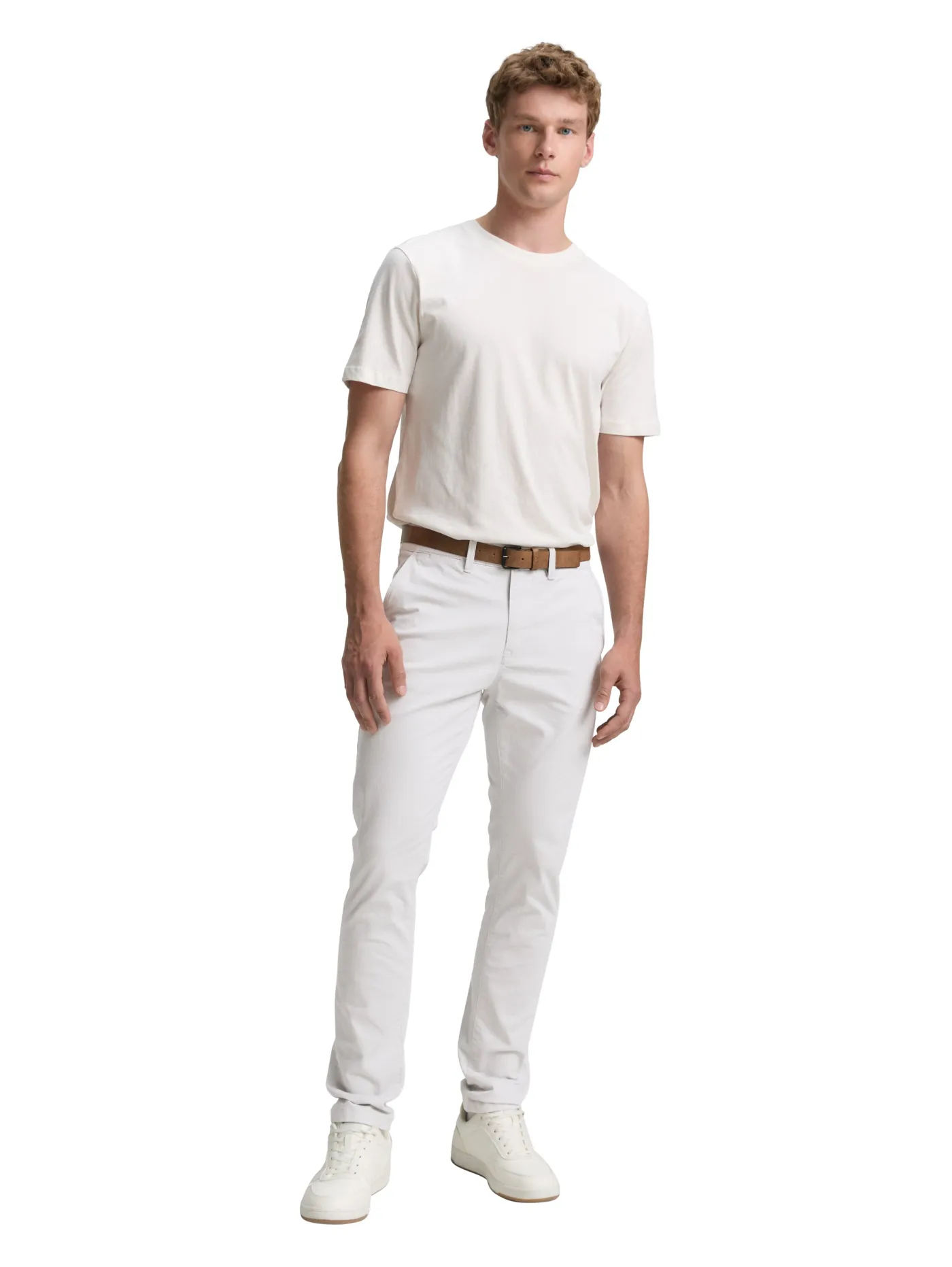 Slim Chino Hose mit Gürtel