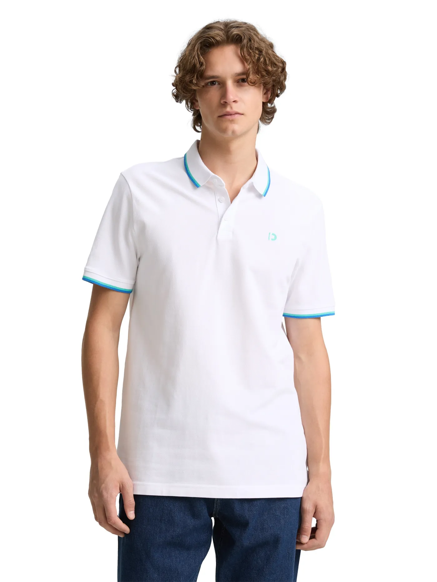 Piqué Poloshirt mit Logo-Print