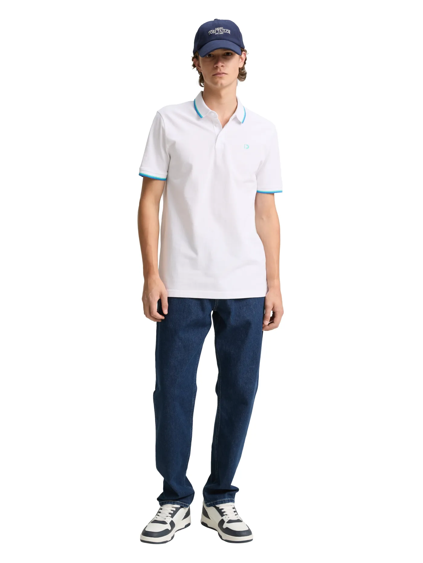 Piqué Poloshirt mit Logo-Print