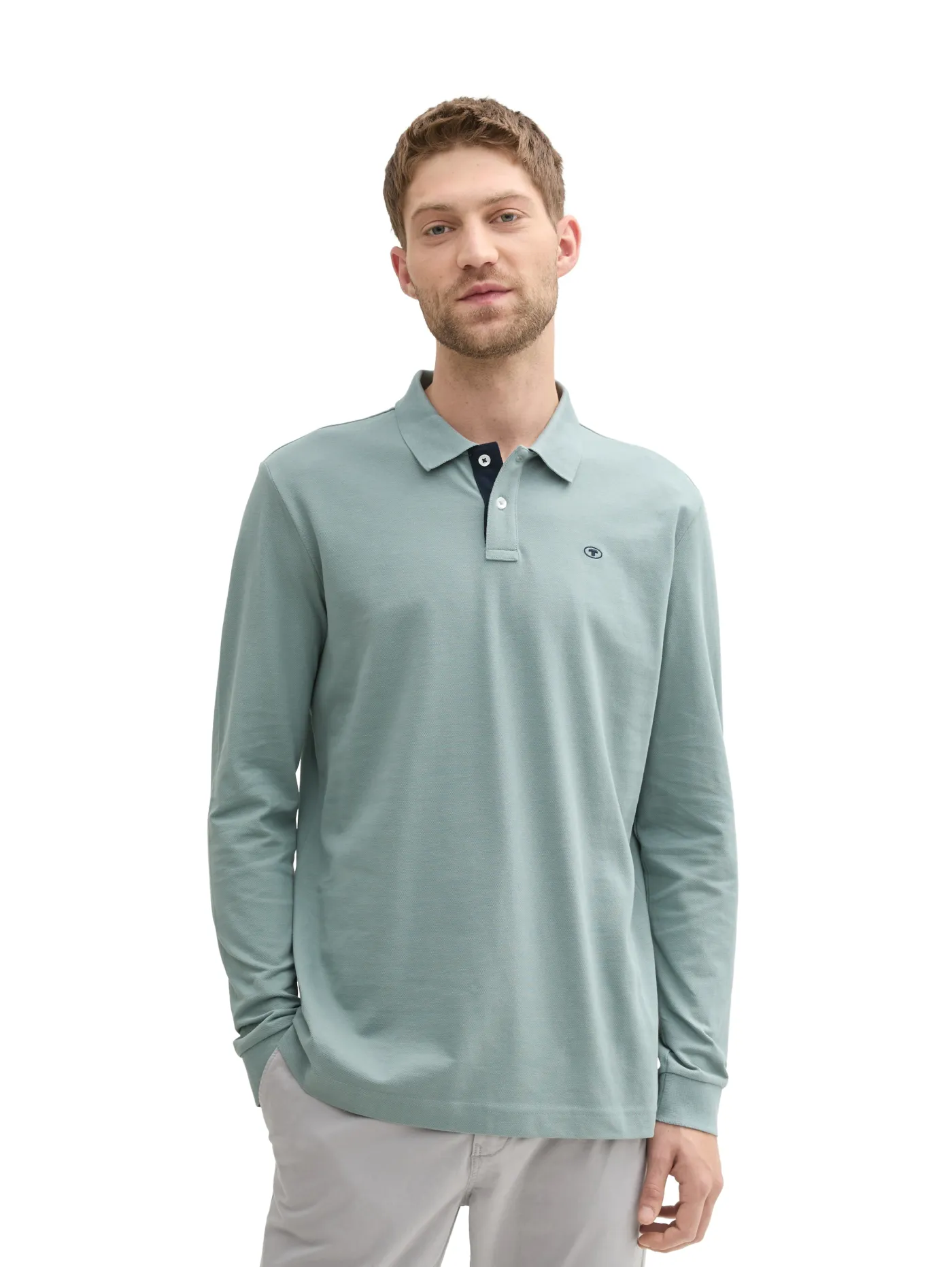Langarm Piqué Poloshirt