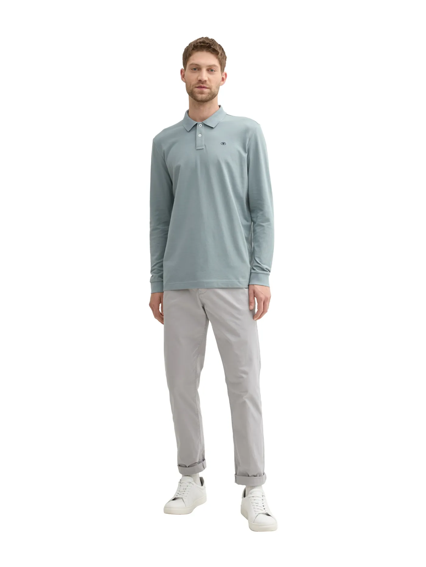 Langarm Piqué Poloshirt