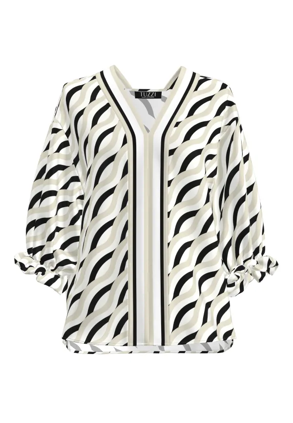 Bluse LOBSTER BAY mit Kontrast-Details