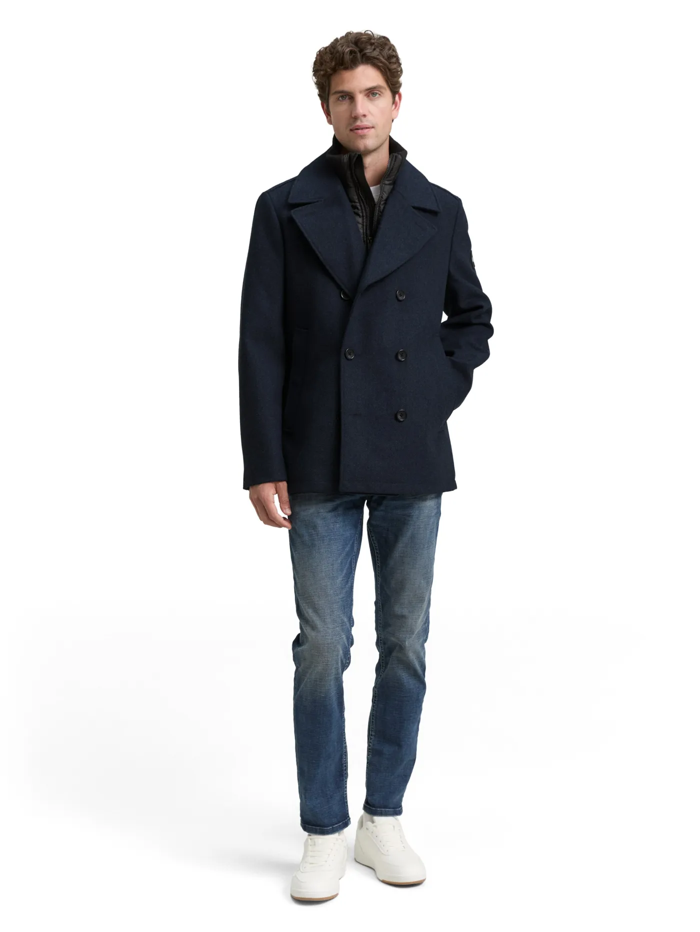 2-in-1 Wolljacke mit abnehmbarer Innenjacke