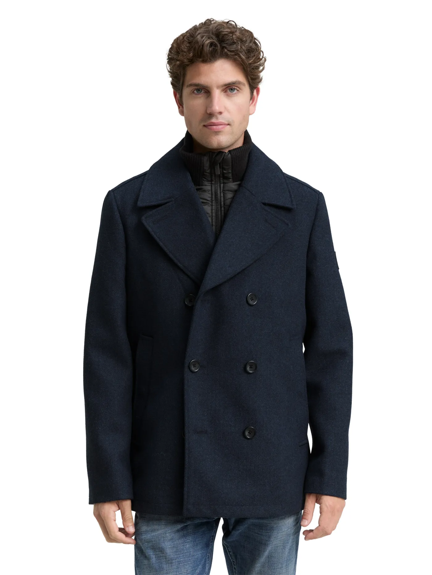 2-in-1 Wolljacke mit abnehmbarer Innenjacke