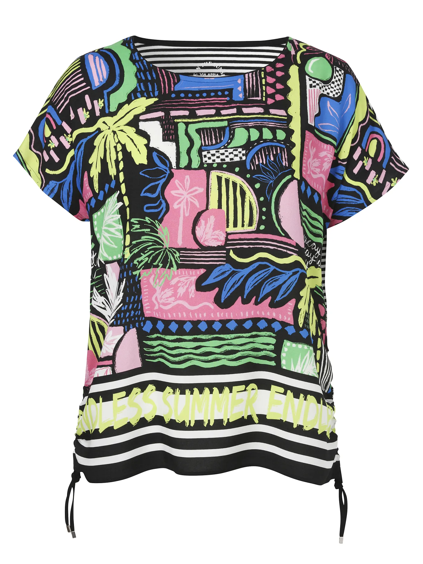 Bluse Rundhals 1/2 Arm Druck