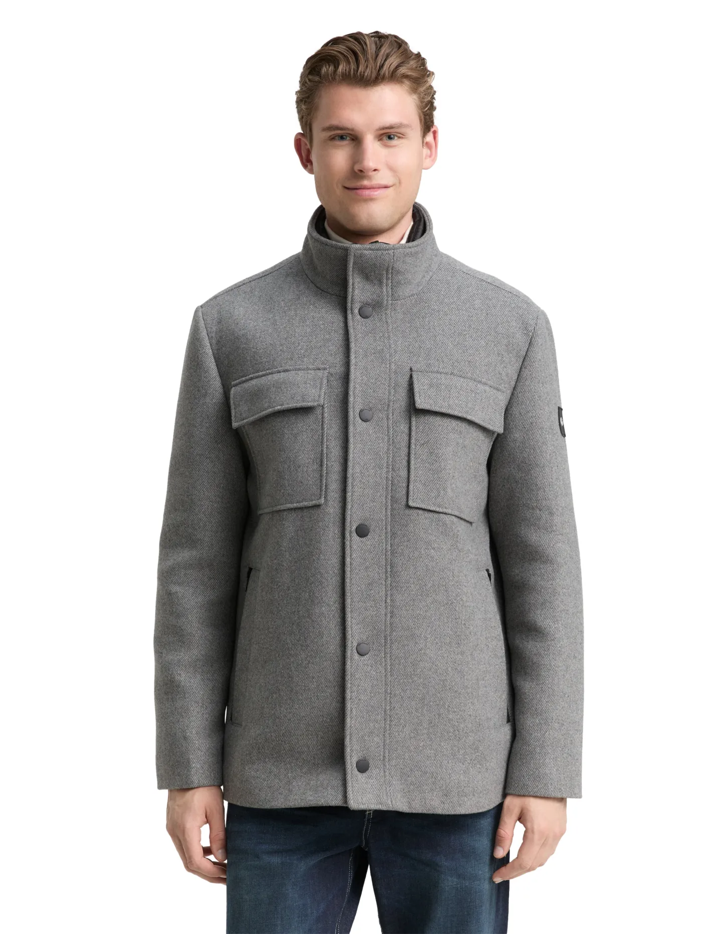 2-in-1 Wolljacke mit abnehmbarer Innenjacke