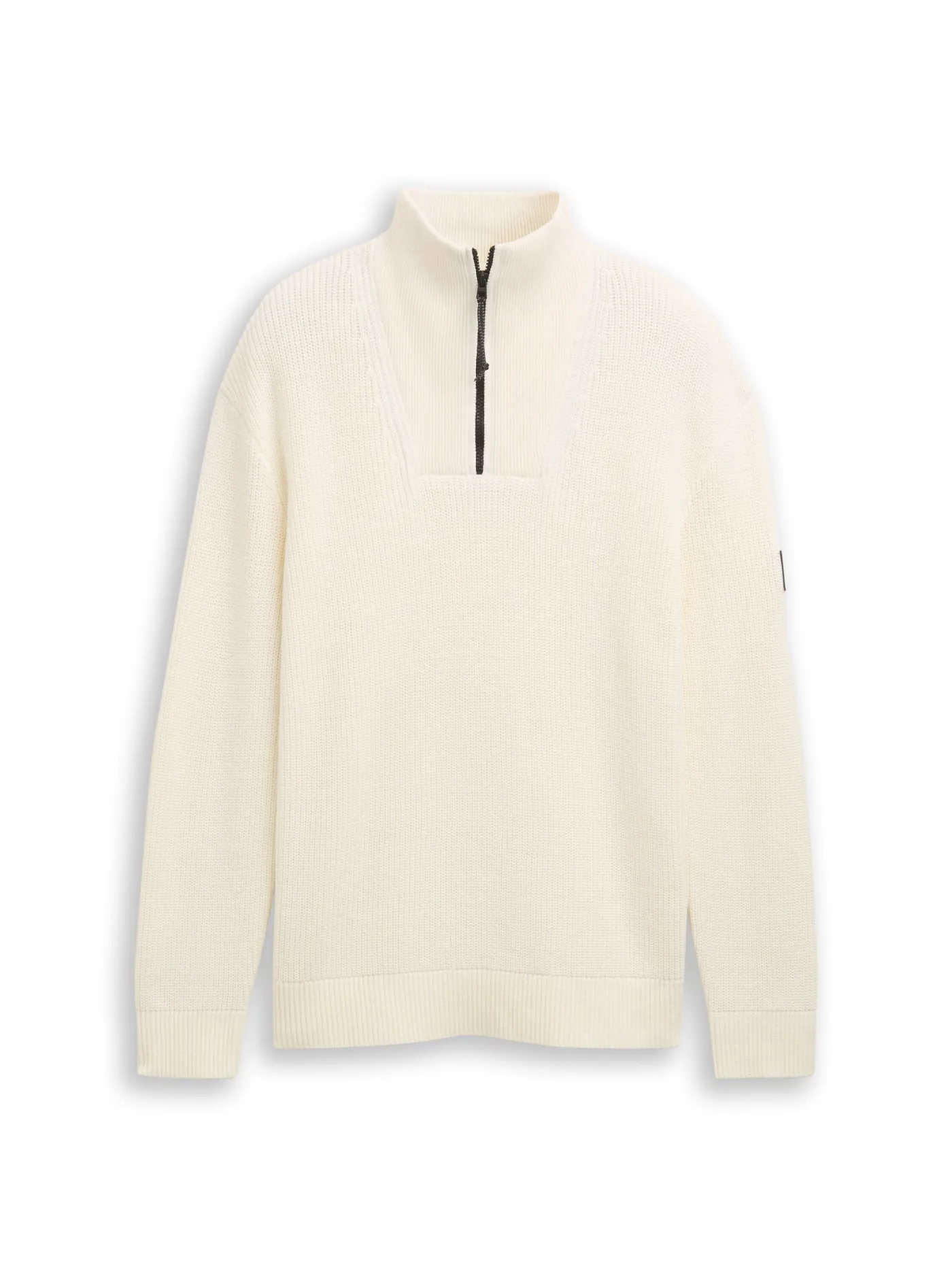 Relaxed Fit Troyer Strickpullover