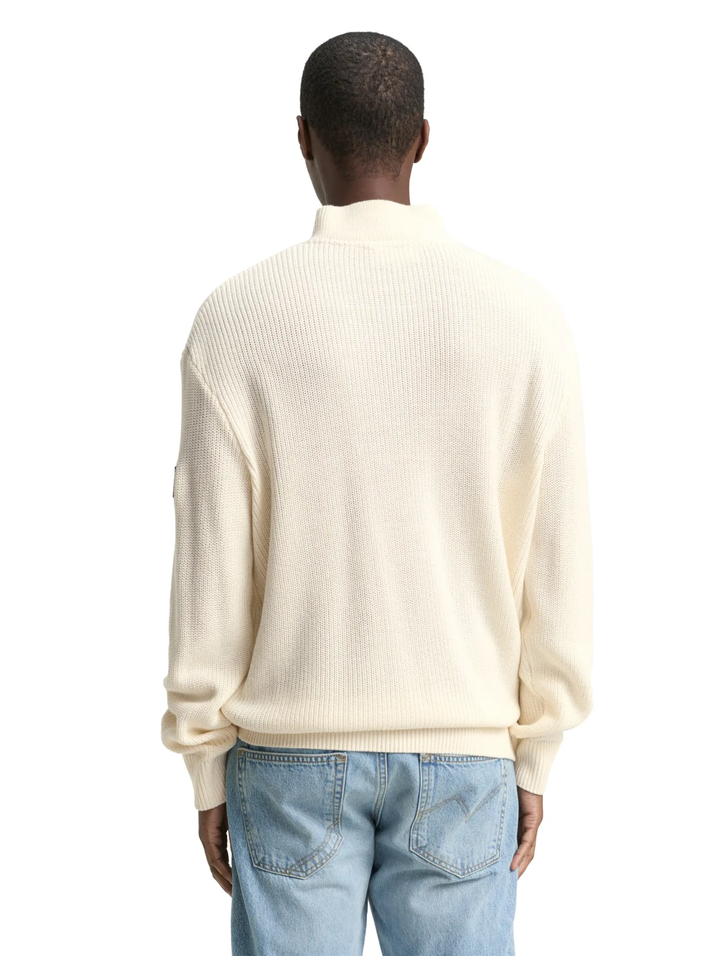 Relaxed Fit Troyer Strickpullover