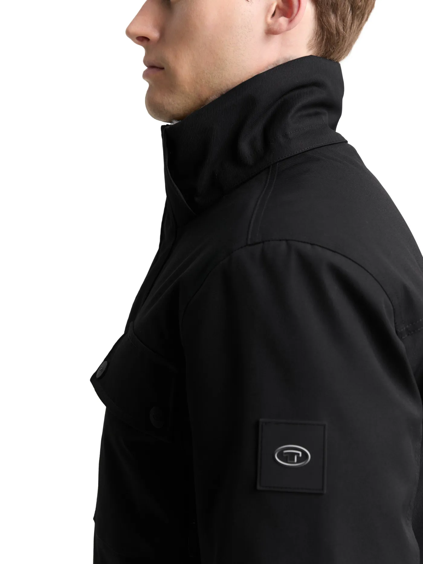 Übergangsjacke mit aufgesetzten Taschen