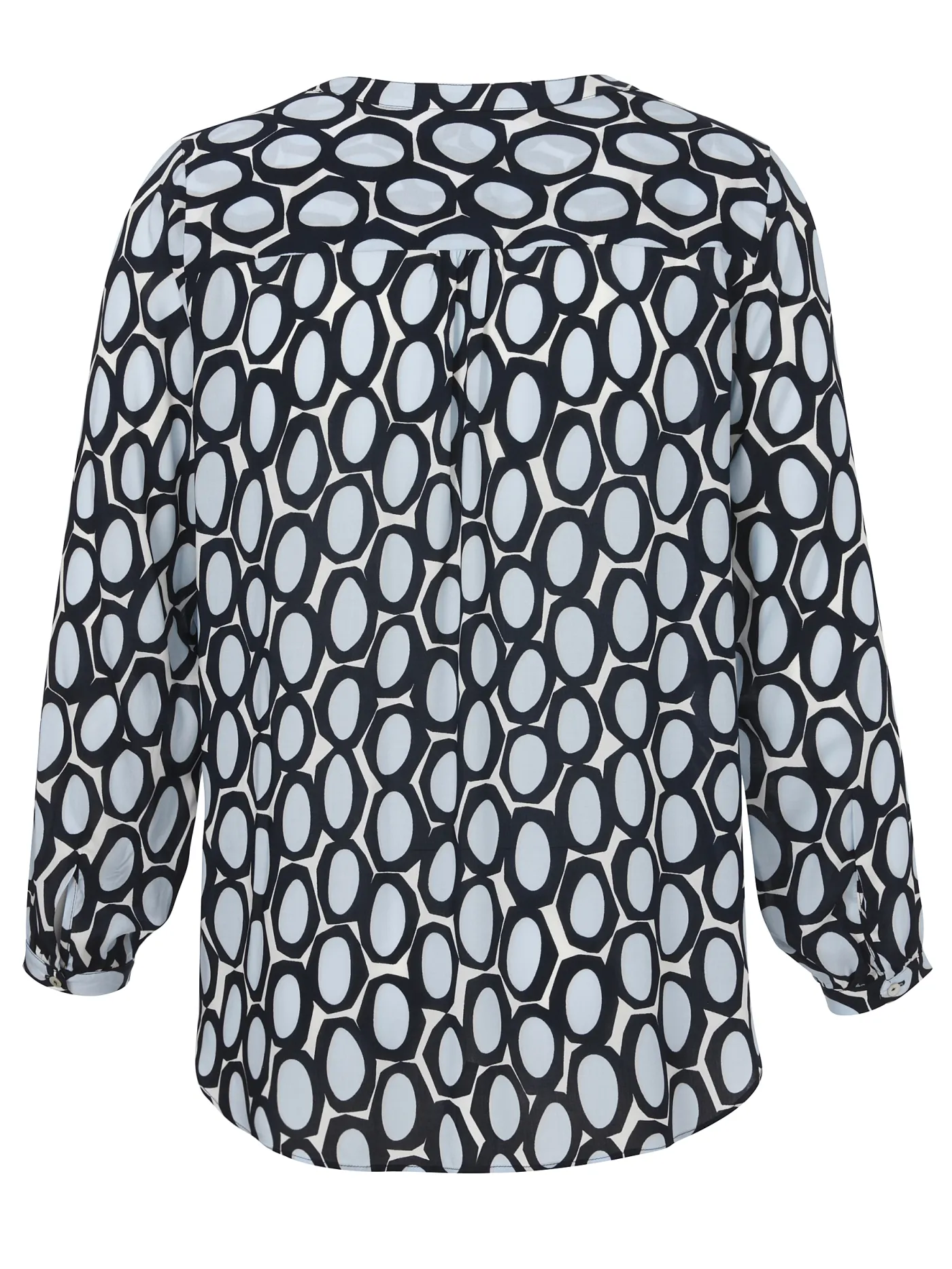 Bluse V-Ausschnitt 1/1 Arm Druck