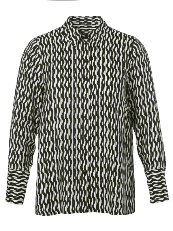 Bluse Hemdkragen 1/1 Arm Druck